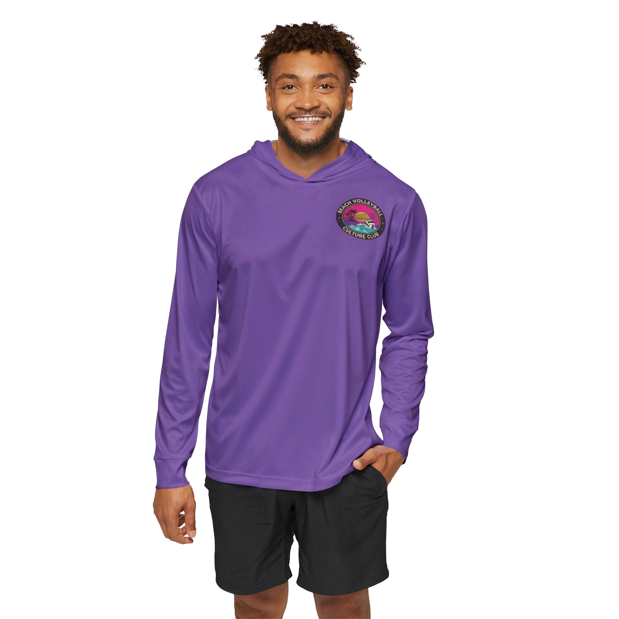 19. Beach Volleyball Retro Graphic  •Lightweight Warmup Hoodie•