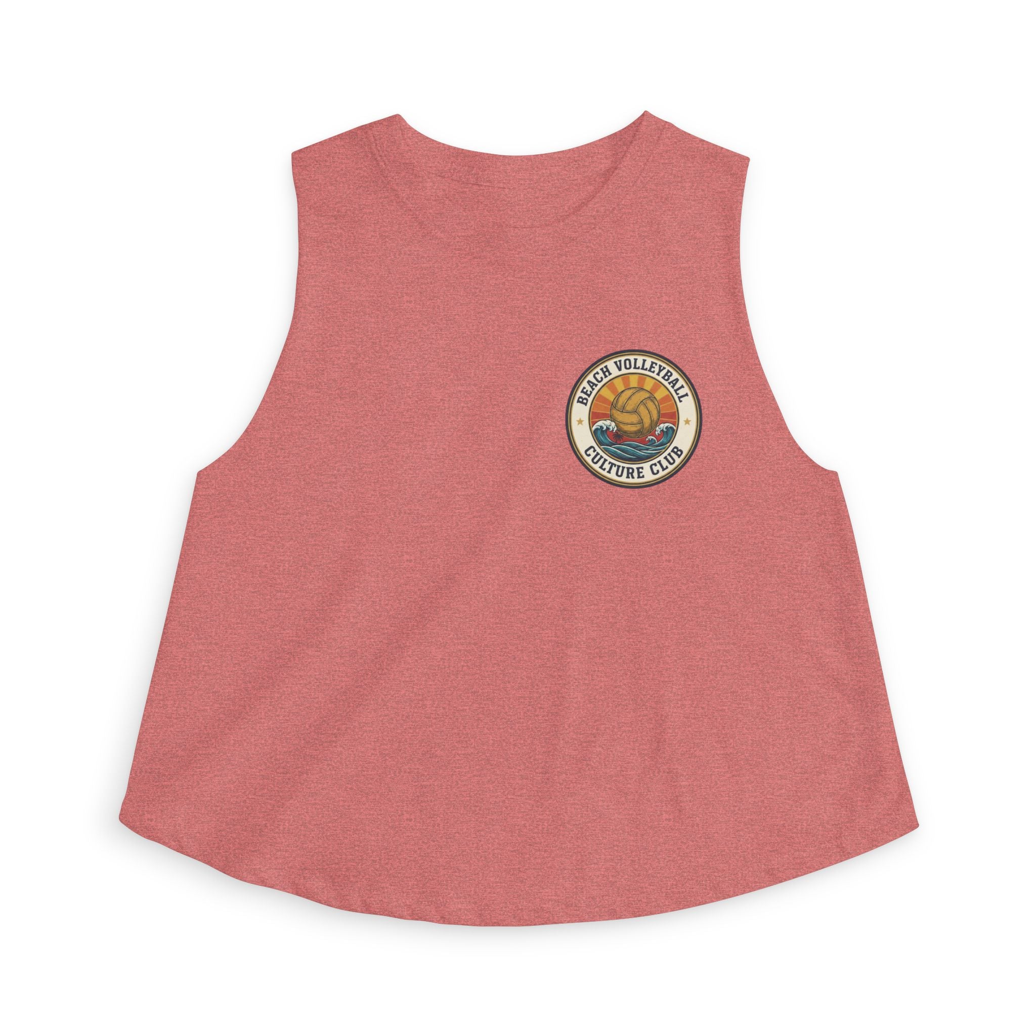 Vintage Surf Sunset Sleeveless Crop Top