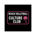 3. Beach Volleyball Culture Club Sticker — Square Vinyl Sticker Pink Palm