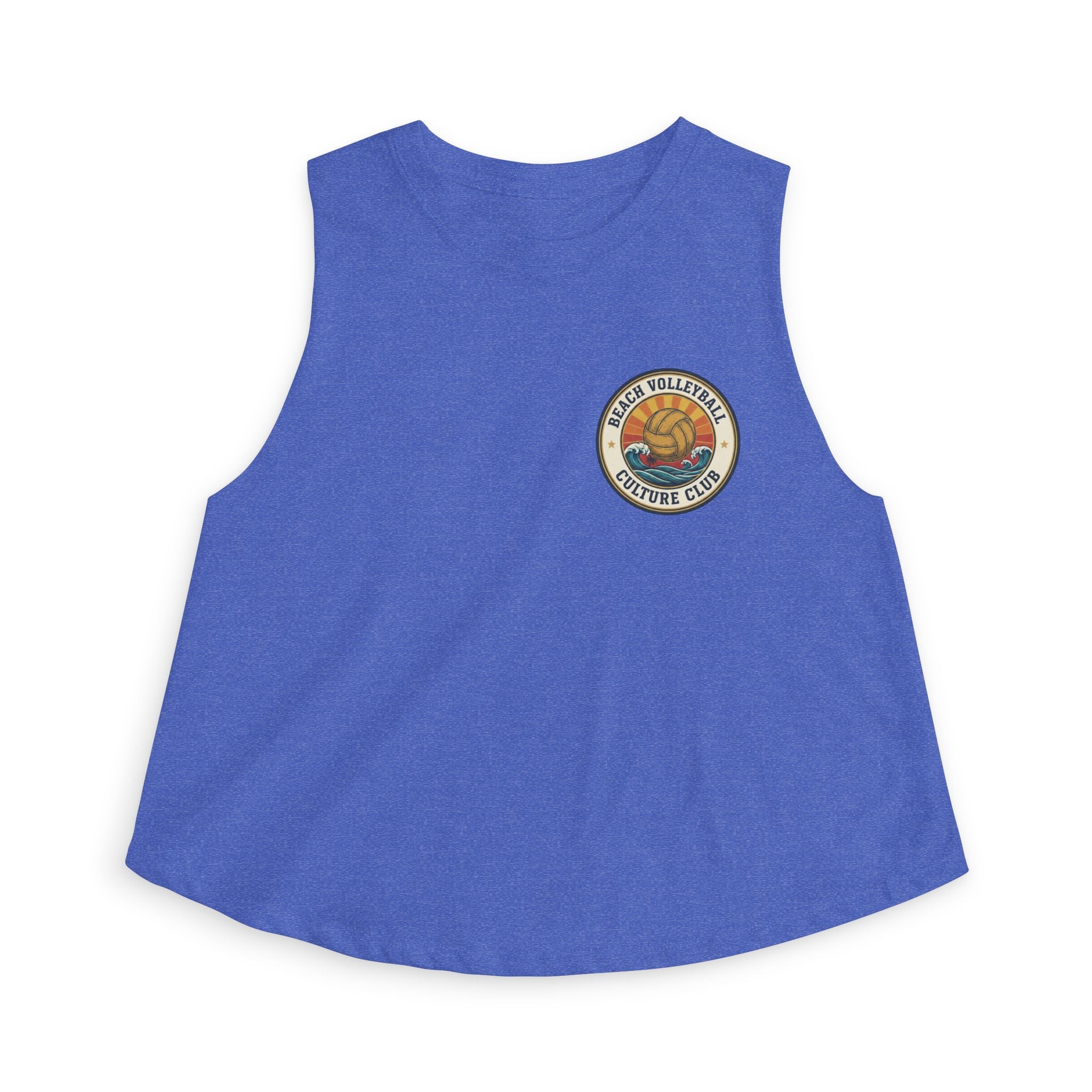 Vintage Surf Sunset Sleeveless Crop Top