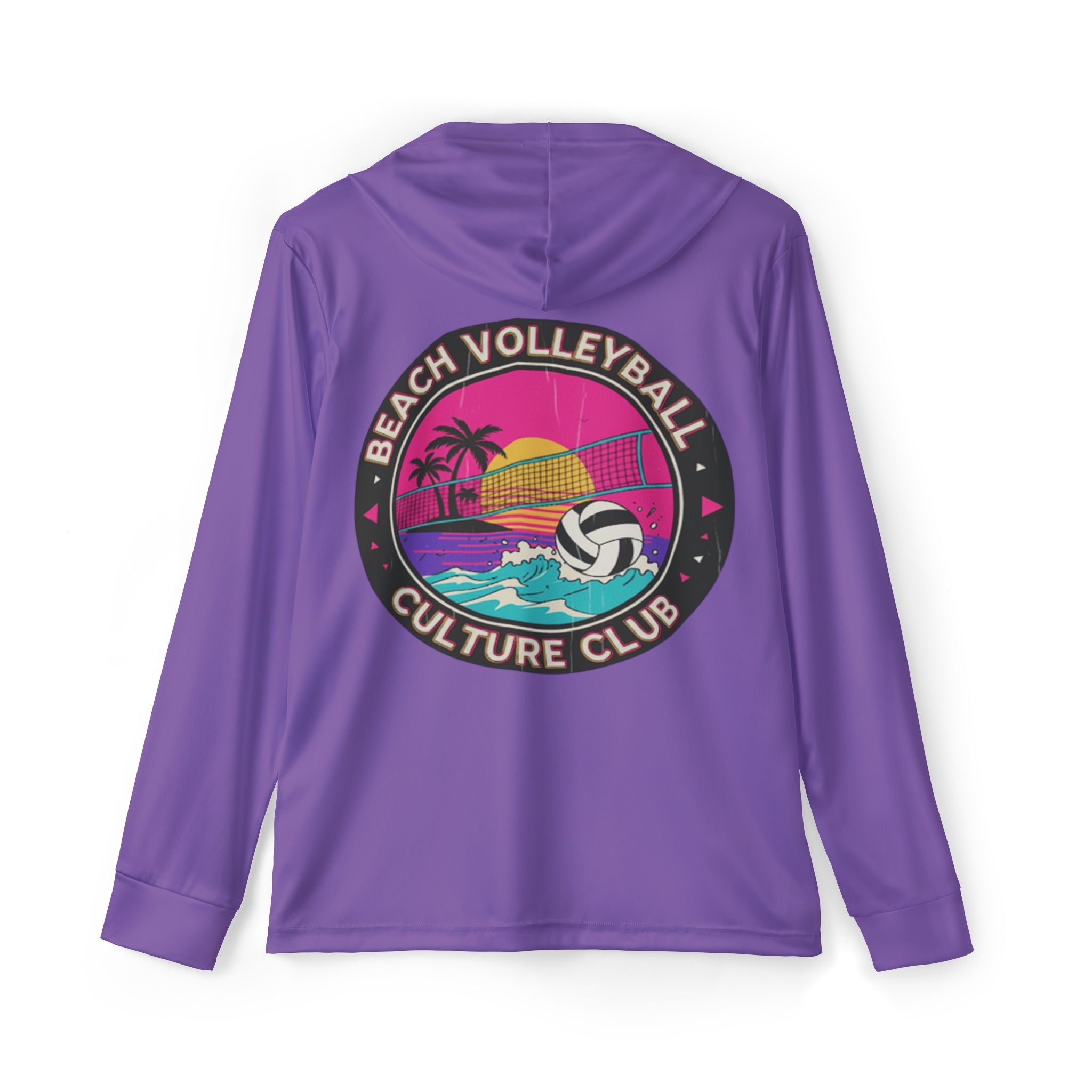 19. Beach Volleyball Retro Graphic  •Lightweight Warmup Hoodie•