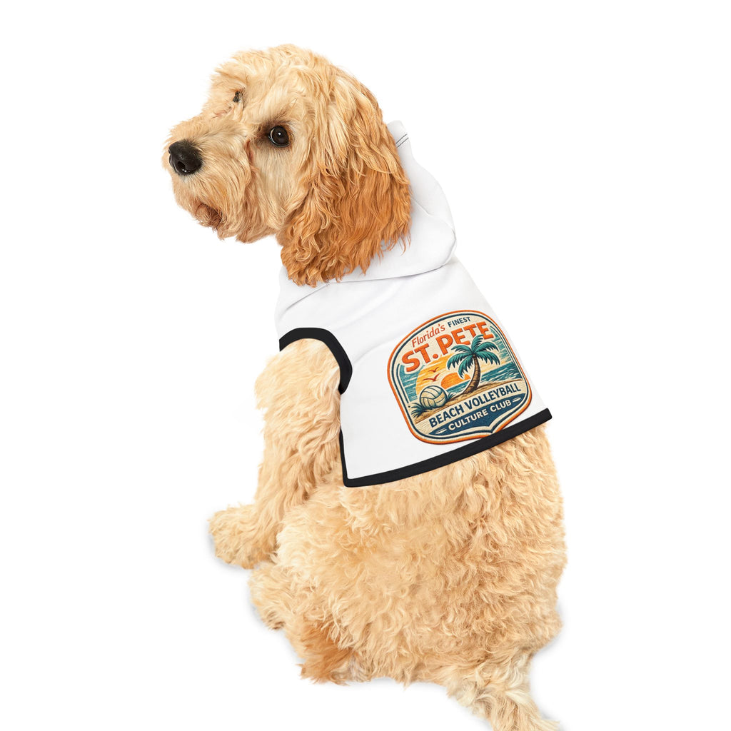 Pet Hoodie - St. Pete Beach Volleyball Retro Print